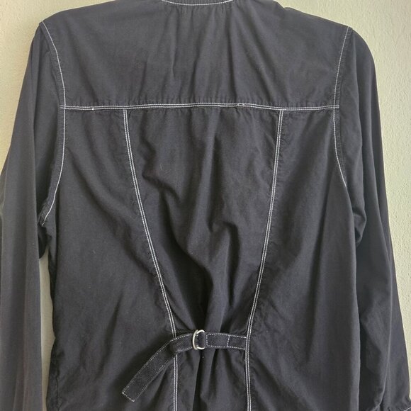 Fresh Produce 100% cotton black stretch Western Rodeo adj. back shirt pockets S - Picture 7 of 9